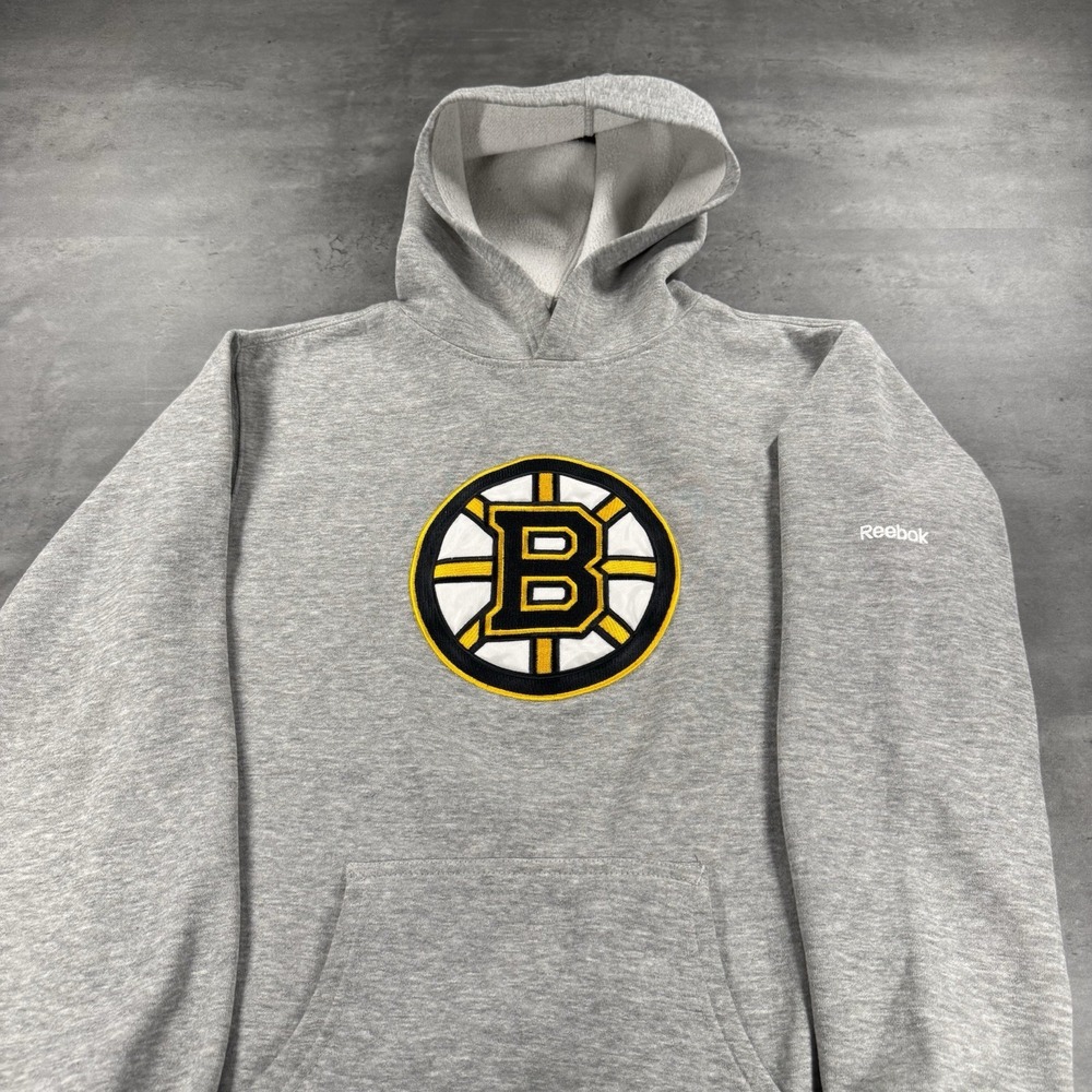 Vetements x Reebok‎ Boston Bruins Hoodie Women Large Gray Sweatshirt Hockey NHL